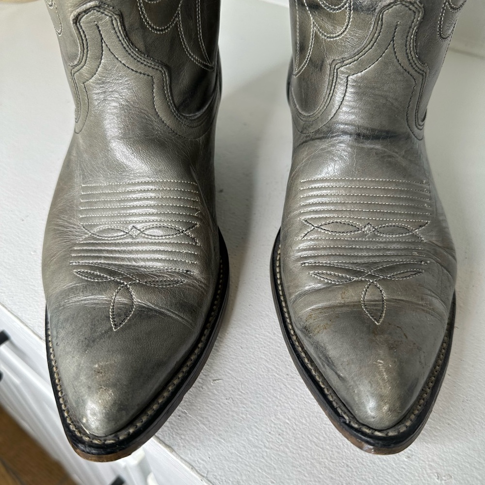 **SOLD**Acme Vintage Marbled Smoky Gray Western Cowboy Boots – Size Men's 8D - Picture 3 of 8